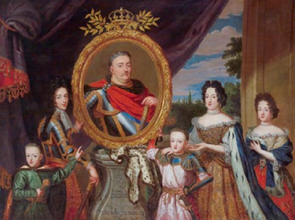 Henri Gascar Apotheosis of John III Sobieski surrounded by his family. France oil painting art
